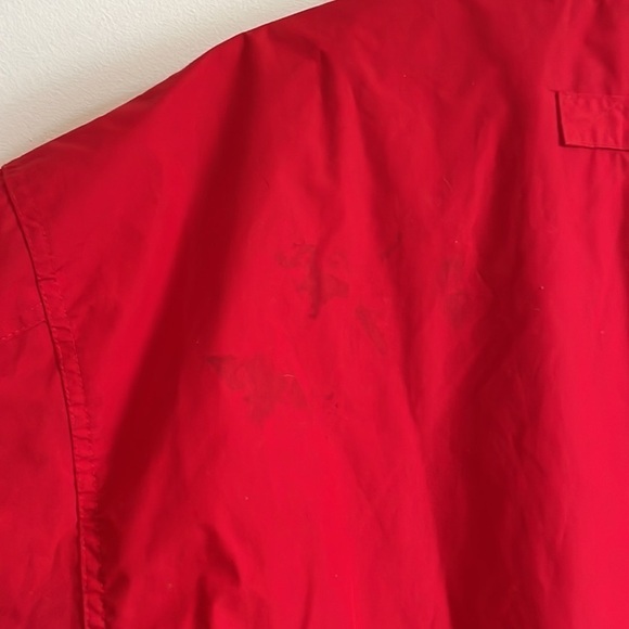 VTG 90s Jacket Gear Sports Boating Large Red Navy Blue Long Sleeve Windbreaker - Picture 10 of 14